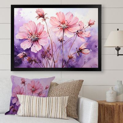 Mauve et rose coquelicots I - coquelicots, art mural