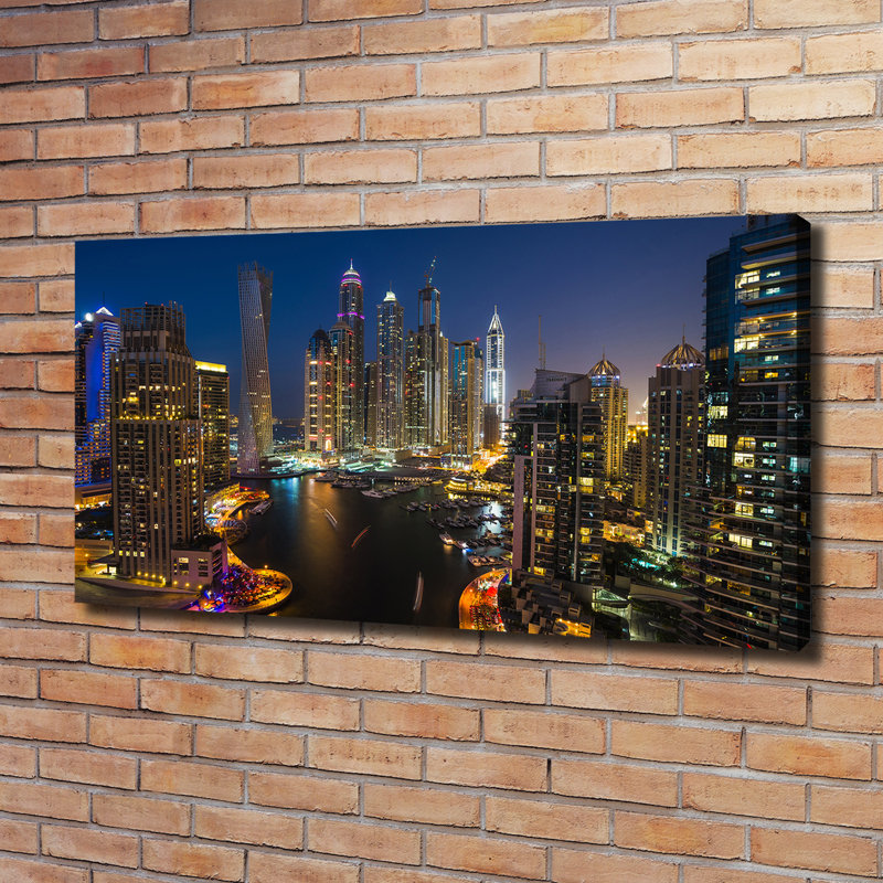 Marina In Dubai - Wrapped Canvas Print