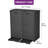 Resin Manual Lift Outdoor Trash & Recycling Bin - 61.8 Gallons-86340597