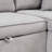 104.5" Pull Out Sleeper Sofa Reversible L-Shape 3 Seat Sectional Couch With Storage Chaise And 2 Stools For Living Room Furniture Set,Gray-492503531
