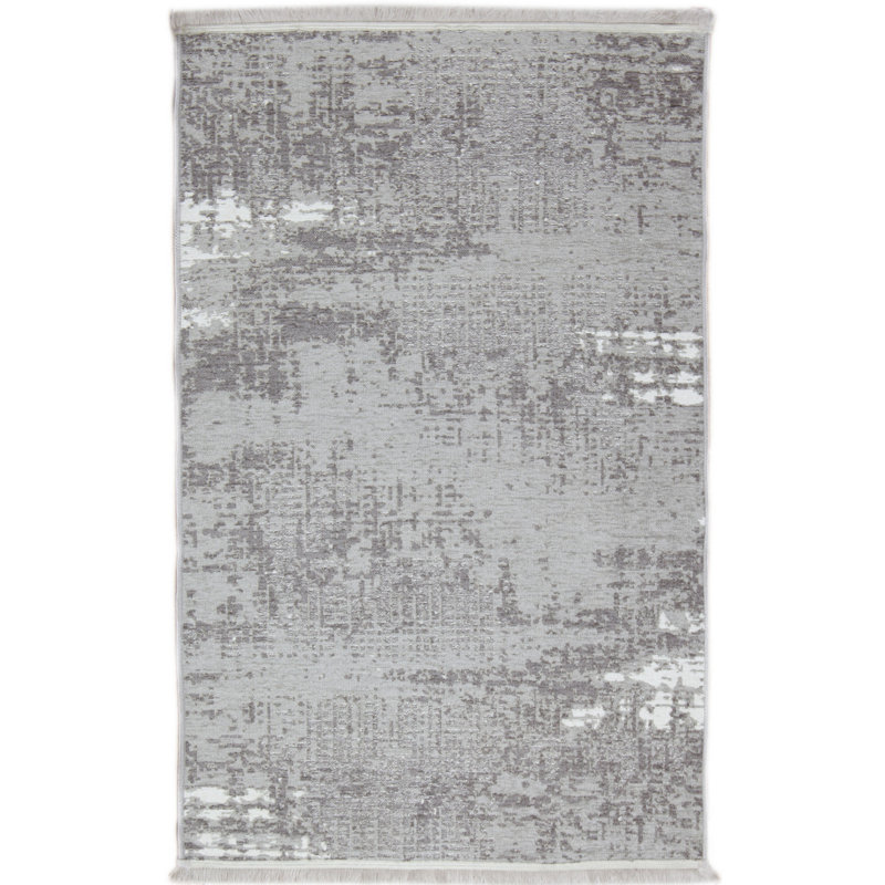 Tapis gris rectangulaire tissé à la machine 5 pi 1 po x 7 pi 7 po Patmar