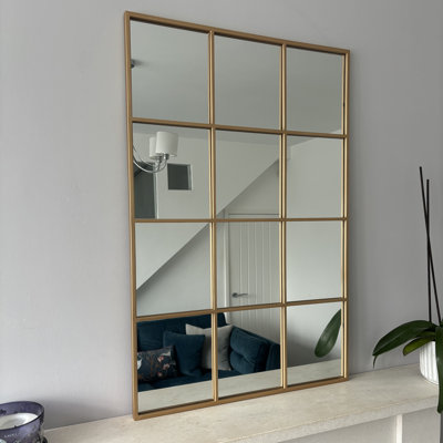 Rectangle Metal Window Panel Mirror