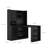 L-Shaped Computer Desk with Built-In Charging Station, Drawers, and Bookshelf, Black