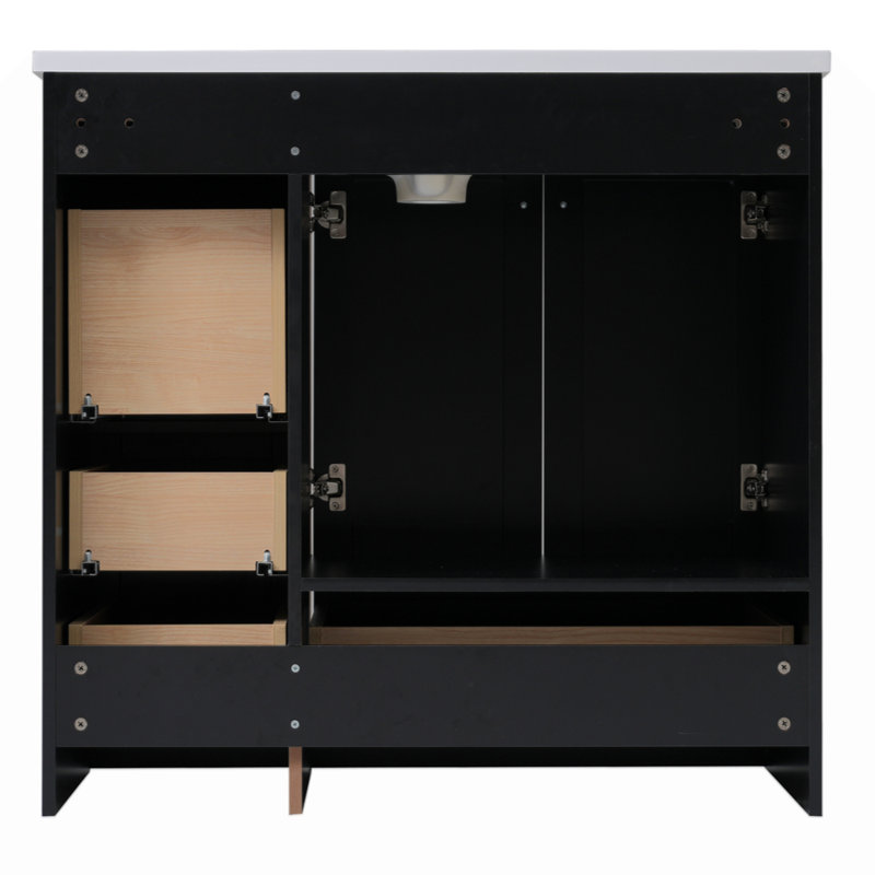 [Armoire seulement] Meuble-lavabo noir de 36 po non inclus