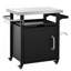 Chariot de gril extérieur de 39,5 po avec armoire de rangement, roulettes, plateau en acier inoxydable, support à épices et à papier