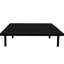 Structure de lit plateforme grand noir rembourré pour les chambres à coucher, avec un design simple et des chambres d'amis avec rangement sous le lit, support pour matelas - Stress
