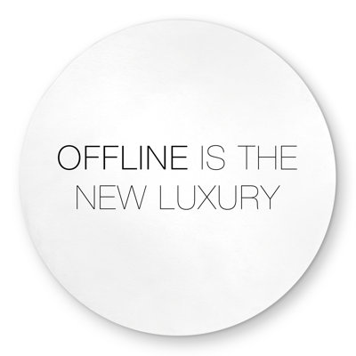 Offline is the new luxury - White Shapes Round Outdoor Rug