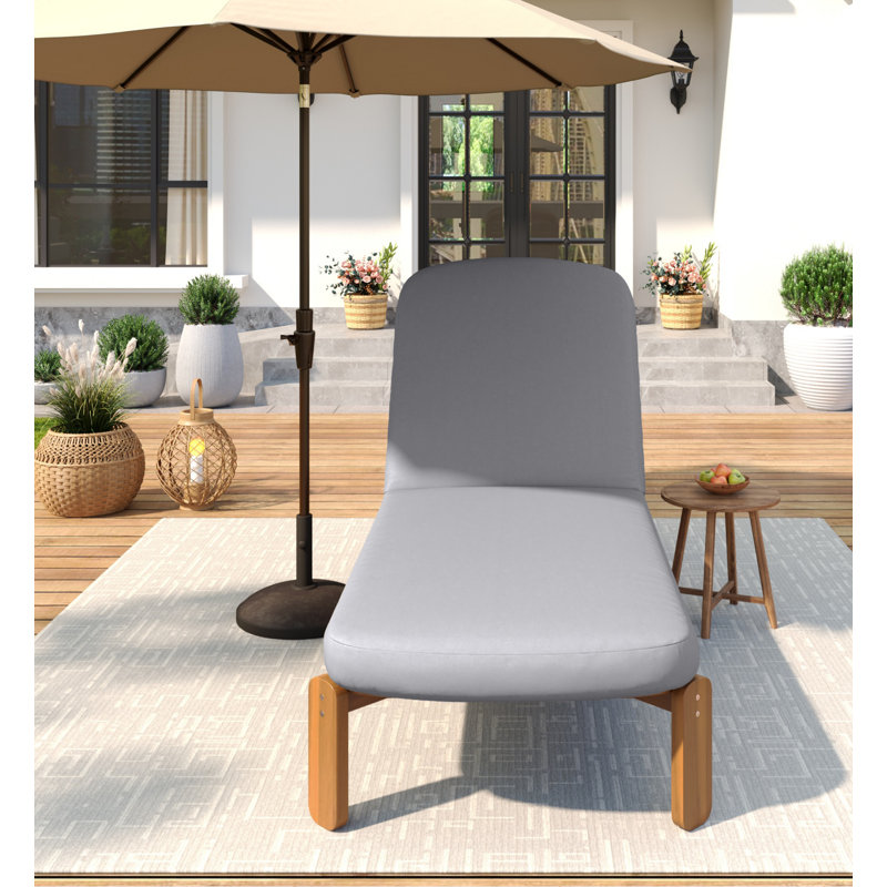 Chaise longue d'extérieur réglable pour chaise longue d'extérieur inclinable avec dossier réglable pour la terrasse, la piscine ou la plage