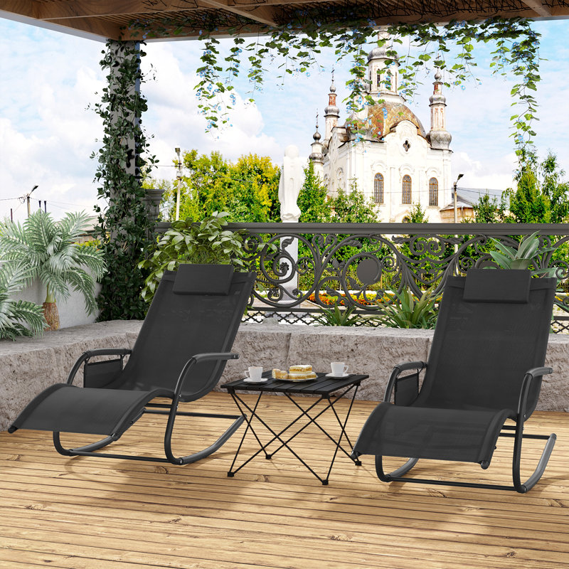 Avraham Long Reclining Single Chaise, Black