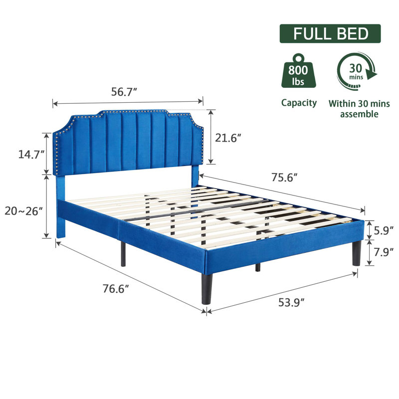 Lit double tapissier double avec 2 tables de chevet - Ensemble de chambre à coucher moderne, Lit double