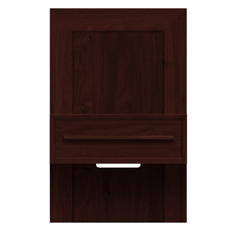 Moduluxe 1 - Drawer Solid Wood Nightstand, Conventional, Cognac Cherry