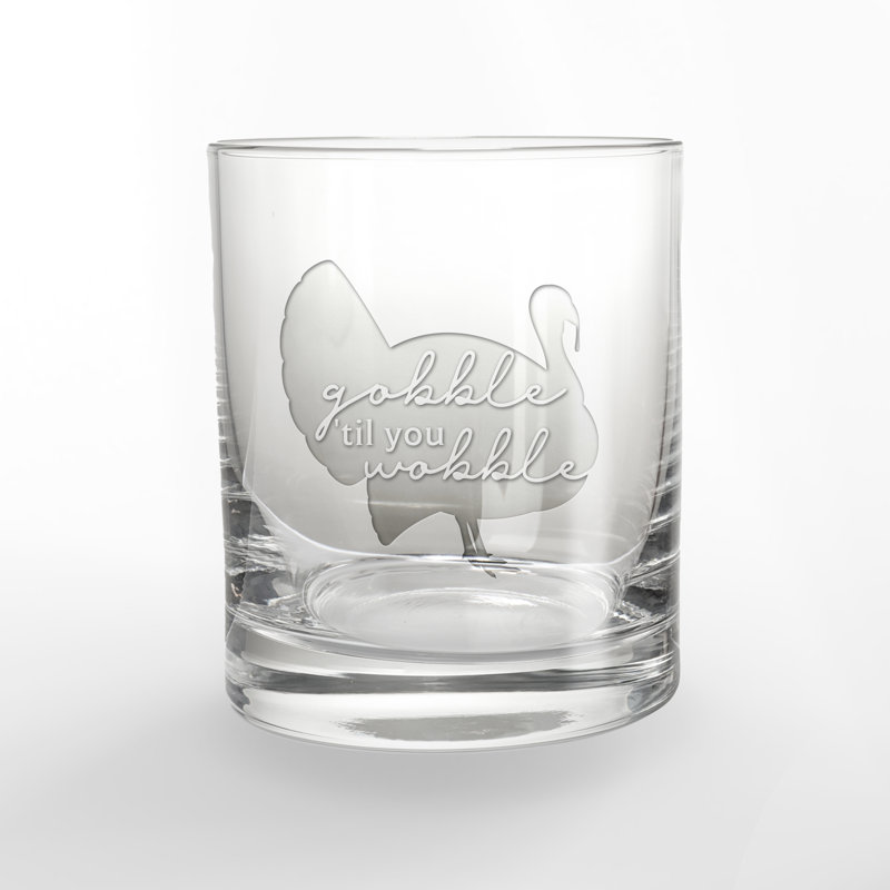 Verre à whisky gravé Gobble Til You Wobble