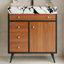Meuble-lavabo autoportant moderne avec lavabo en céramique et plateau en pierre frittée-905474743