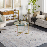 Chavarria Oriental Beige/Purple/Blue Area Rug