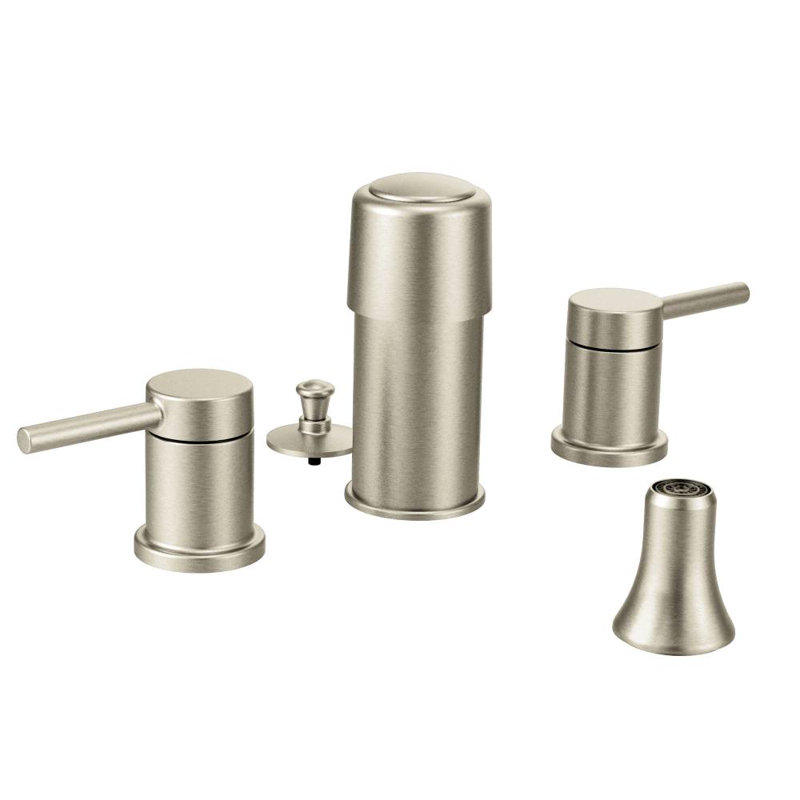Align Double Handle Vertical Spray Bidet Faucet, Brushed Nickel
