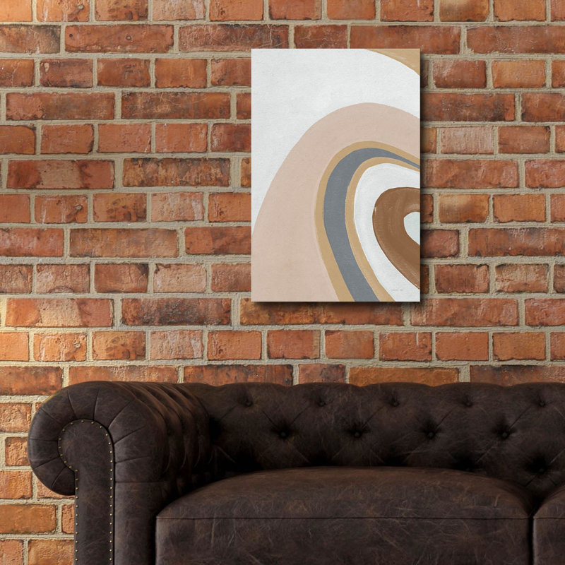 «In The Groove 1 Brown» par Danhui Nai, art mural en verre acrylique, H 24 po x l 16 po x P 0,2 po