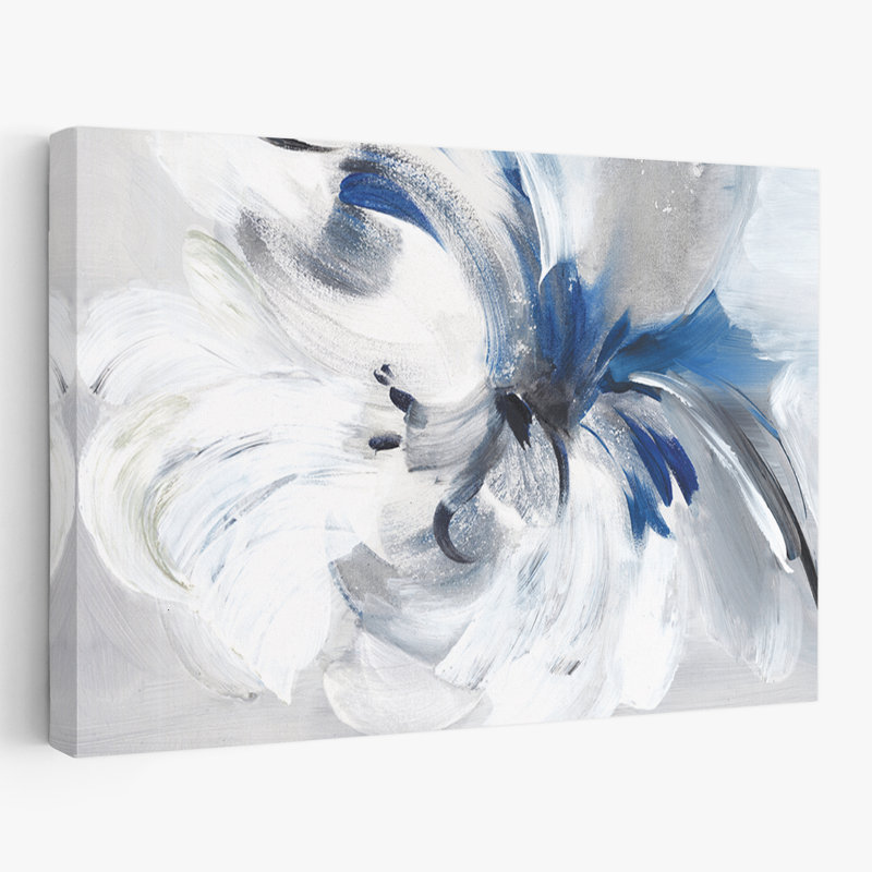 Plantes, fleurs, abstrait, fleur II, art mural, H 32 po x l 48 po
