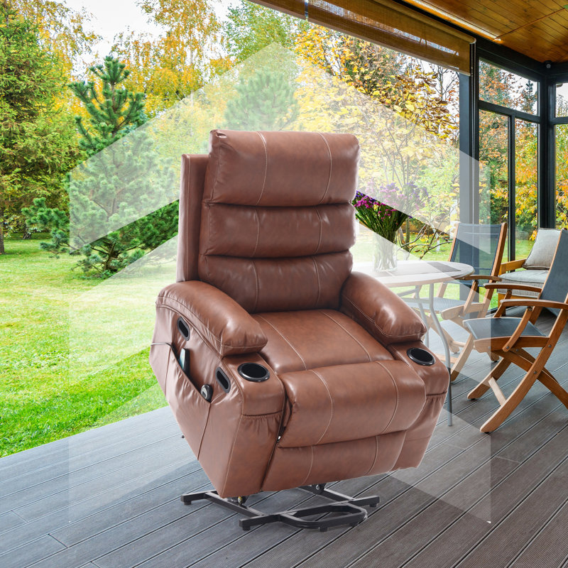 Fauteuil inclinable électrique Vayun, Brun