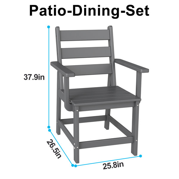 Latitude Run® HDPE Outdoor Dining Chairs Set Of 2 - Wayfair Canada