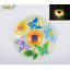 Floral Glass Butterfly Solar Lighted Birdbath
