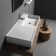 Scarabeo By Nameeks 18.1'' Glossy White Ceramic Rectangular Vessel, Wall Mount Bathroom Sink with Overflow