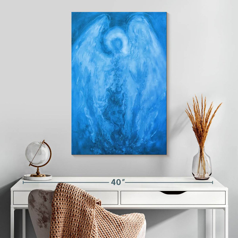 Ange bleu Leisha, H 30 po x l 20 po