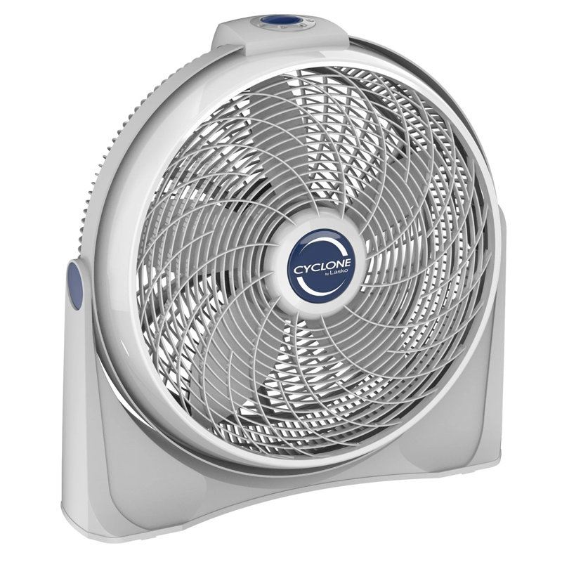 Ventilateur de plancher à circulation d'air 20 po Lasko Cyclone® (3 vitesses, manuel, oscillation à 90 °, blanc)