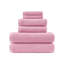 Ensemble de 6 serviettes 6 pièces 100% coton à séchage rapide en diagonale 6 pièces, rose