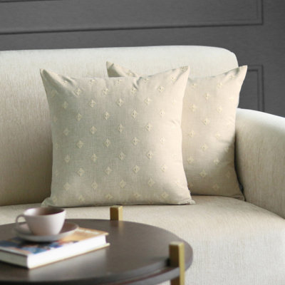 Embroidered Cotton Blend Pillow Cover