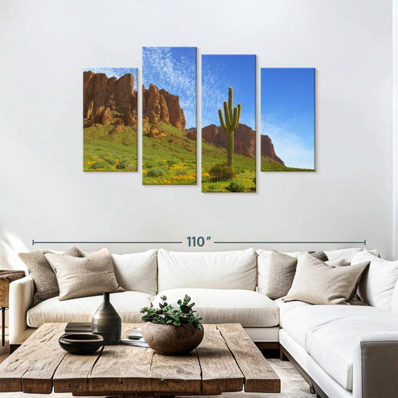 Alvord Cactus In Prospector's View, 48" H x 75" W