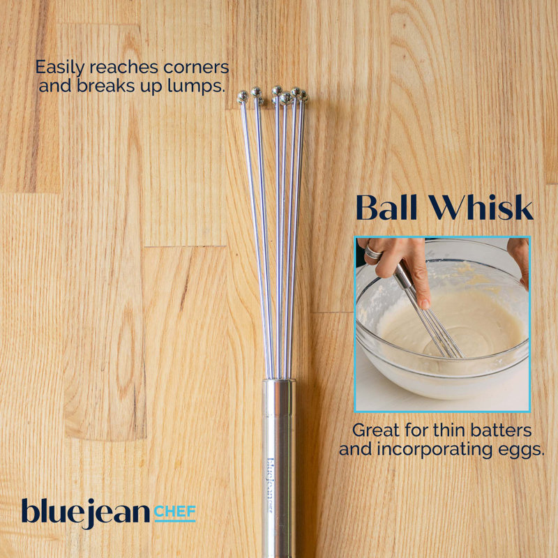5-Piece Stainless Steel Whisk Set with Silver Finish