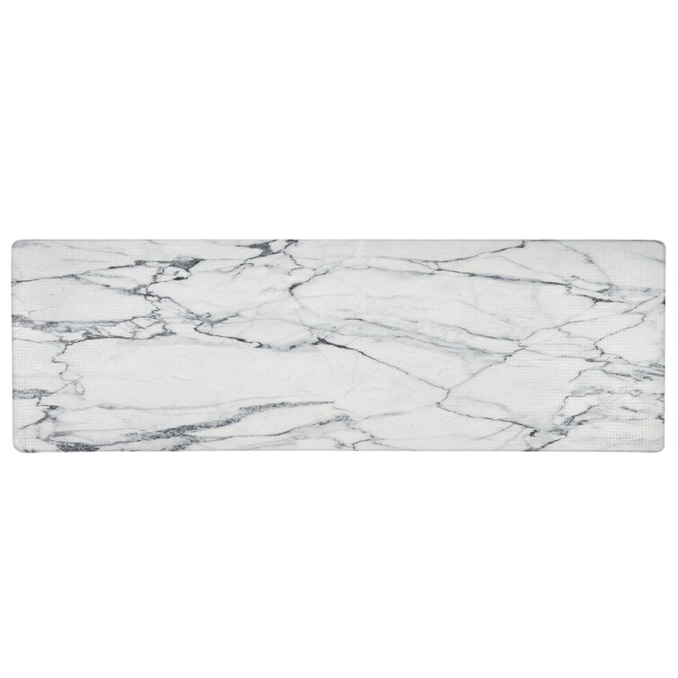 Black and White Marble kitchen Mats set of 2 Modern Marbling Printing  kitchen Rugs Waterproof Washable Non-Slip Anti Fatigue Comfort Standing  kitchen