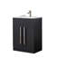 Ensemble de meuble-lavabo simple 24 po noir