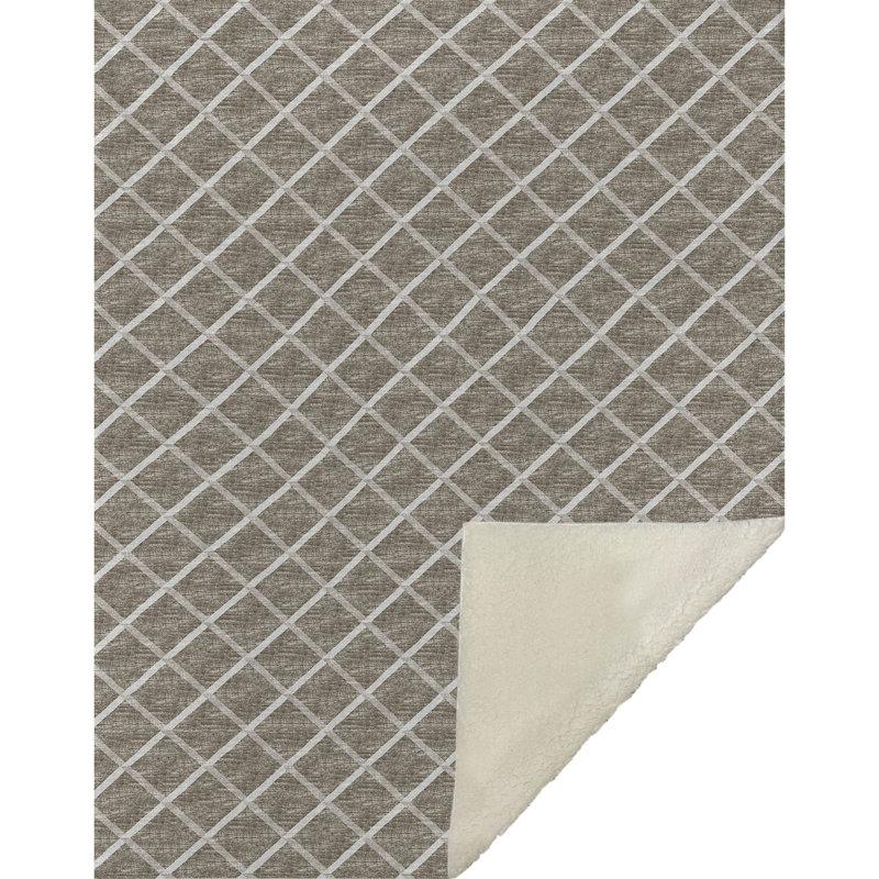 Couverture en sherpa brun One Pixie Street, 127 x 178 cm, brun, Beige; moka