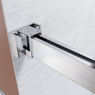 Frameless Sliding Shower Glass Door 56-60 In.W X 76 In. H,3/8"(10Mm) Thick Clear Tempered Glass,Heavy Duty Stainless Steel Hardwares,Bypass Shower Enclosure
