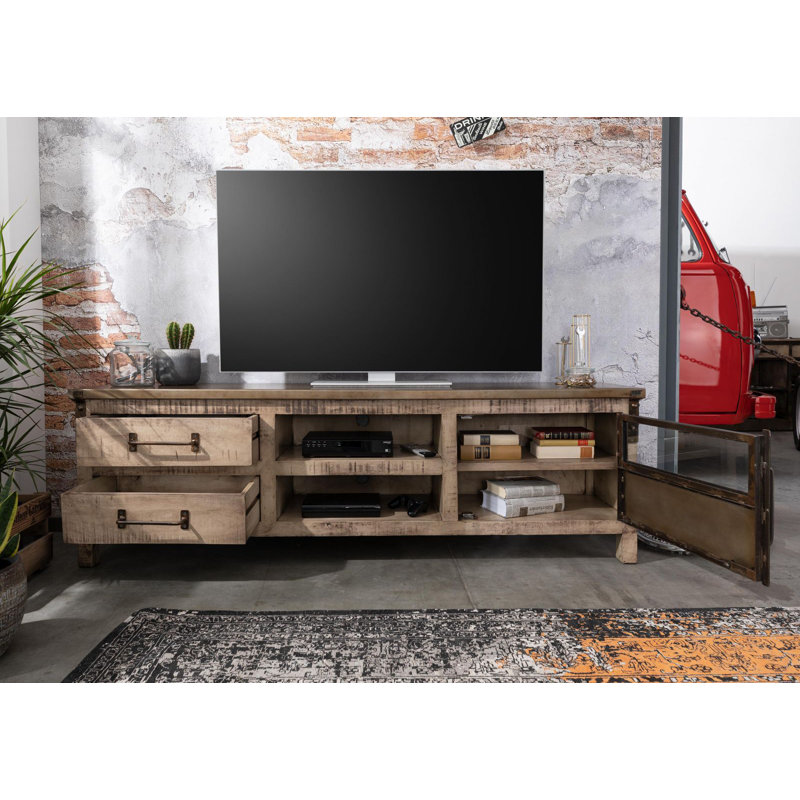 Heavy Industry Unfinished TV Stand for TVs up to 75", Brown