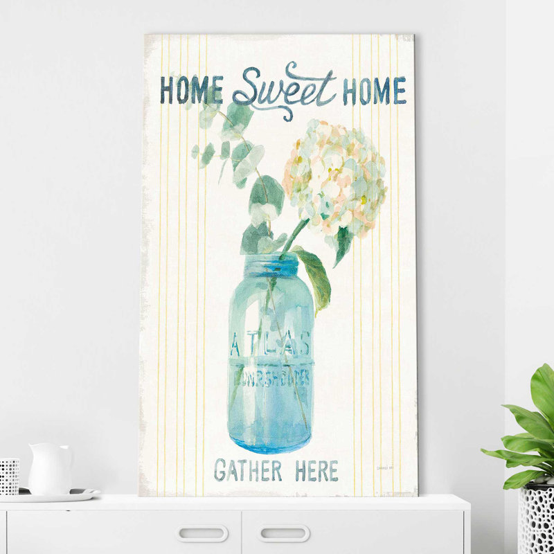 " Floursack Home VI ", 30" H x 18" W x 1" D, Wrapped Canvas