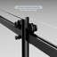 Porte de douche coulissante double sans cadre - acier inoxydable durable, noir mat moderne pour salles de bain luxueuses