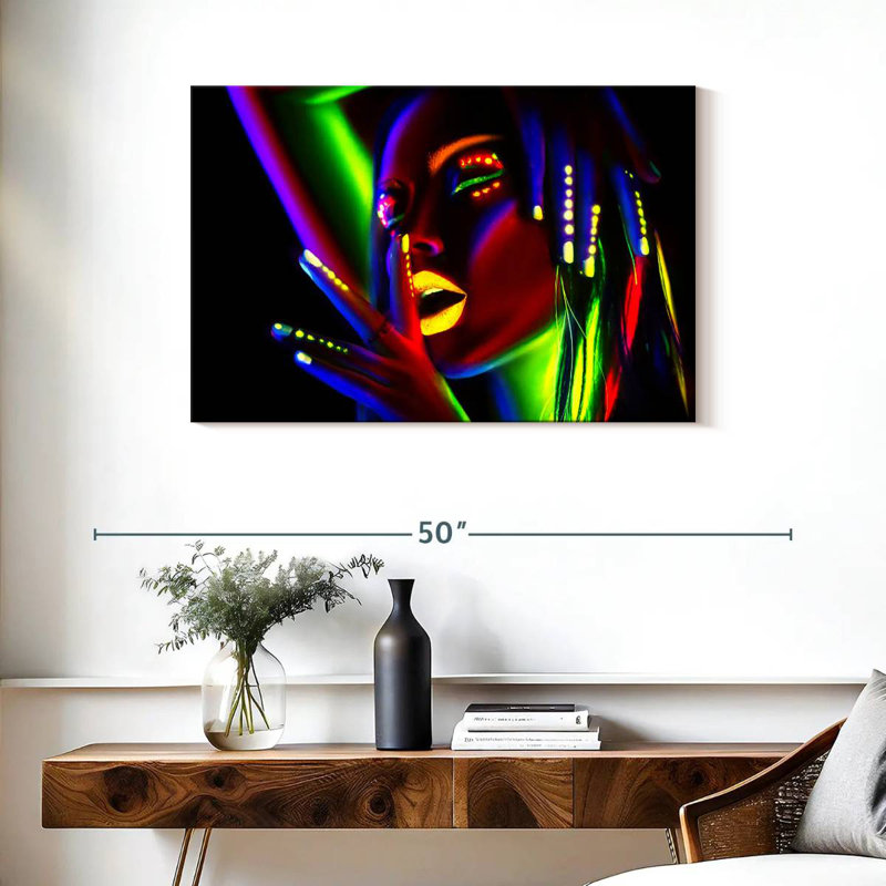 Shuttleworth Neon Makeup, 24" H x 36" W