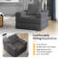 Fauteuil convertible en lit pour chambre d'amis, gris foncé - Léger, élégant et élégant, mousse de soutien