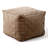 Modern 18.5" Wide Woven Square Ottoman Poufs (Set Of 2)-138257554