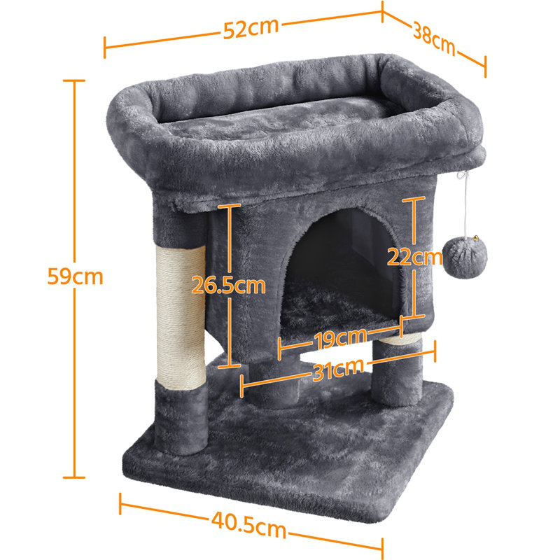 59cm Cat Tree, Dark Grey