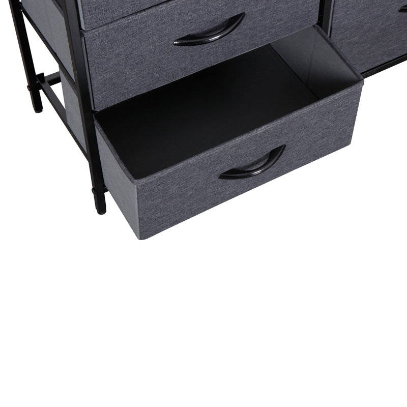 Bisto 5 Drawer Storage Drawer, Black
