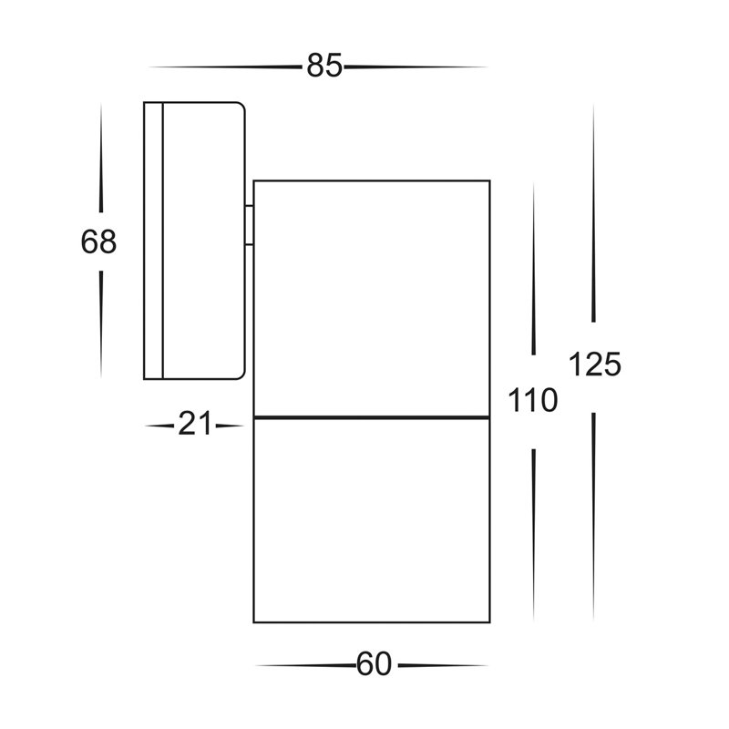 Eden 11cm H Outdoor Armed Sconce, Bronze