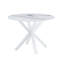Table de salle à manger Mid-Century moderne en panneau de fibres à densité moyenne avec pieds croisés, idéale pour 4 à 6 personnes