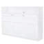 Lit simple simple TG avec bureau, lumières DEL et station de charge USB, cadre de lit mural peu encombrant, blanc