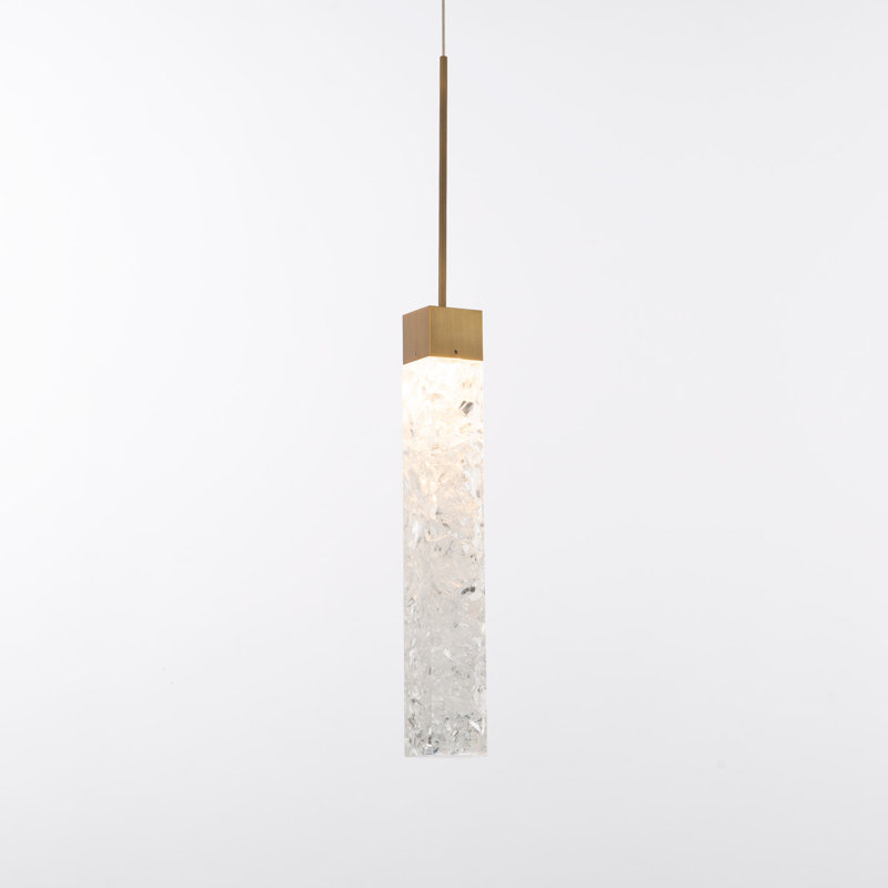 Minx Dimmable Single Dimmable LED Mini Pendant, Aged Brass