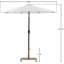 Parasol de patio en tissu / aluminium avec base Chavelle
