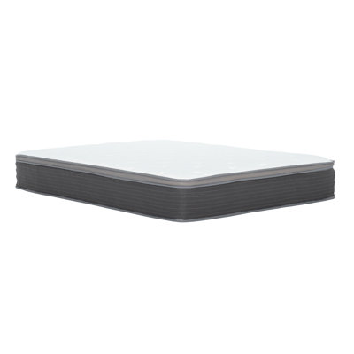 Grand lit 12 po Matelas Bed In A Box avec mousse viscoélastique imprégnée de gel, conception à plateau européen pour plus de confort, dissipation et réduction de la chaleur, soutien ciblé par système de ressorts ensachés, tissu en rayonne de barrière, Rolled Easy