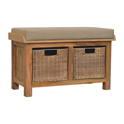 Karlei Linen Upholstered Storage Bench
